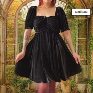 VESTIDO MARIE (burdeo y negro)