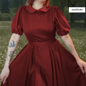 VESTIDO MARIA LUISA MANGAS CORTAS